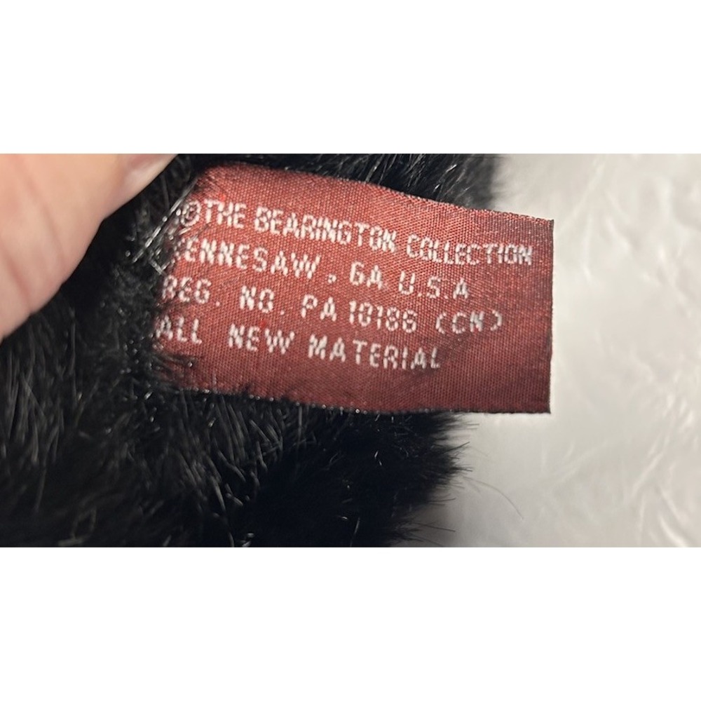 New The Bearington Collection‎ Black Bear Cub Weighted Sits Plush Stuffed Animal - Picture 5 of 12